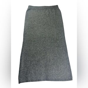 ASOS DESIGN Gray Knit Maxi Skirt Size 6 Soft Ribbed Charcoal Drawstring Winter